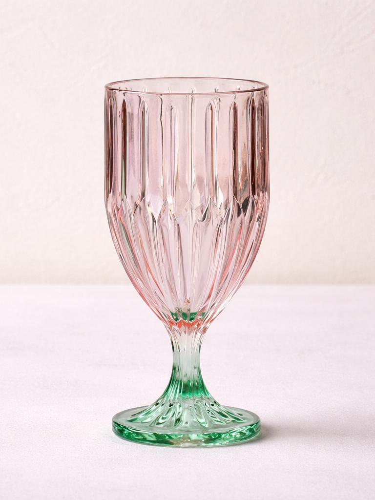 The Aurora Facet Goblet Glasses Set of 4/6/8