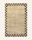 Pompeii Checked Border Rug | Brown (4' x 6'5