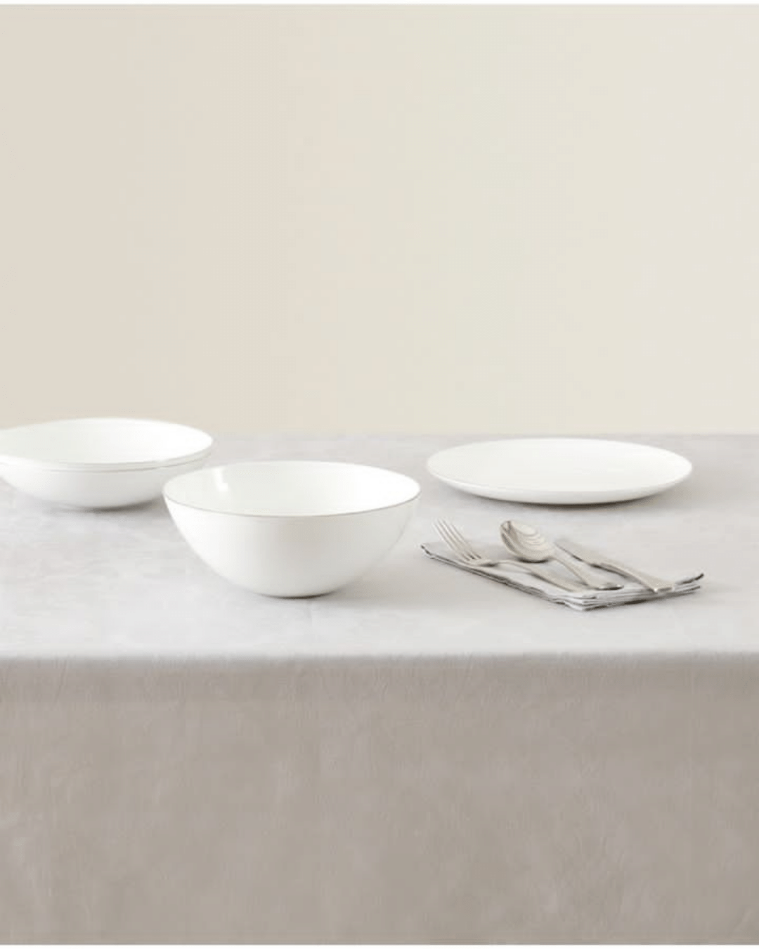 Cotton Jacquard Tablecloth in Light Grey (Round 165cm)