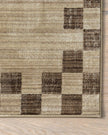Pompeii Checked Border Rug | Brown (4' x 6'5