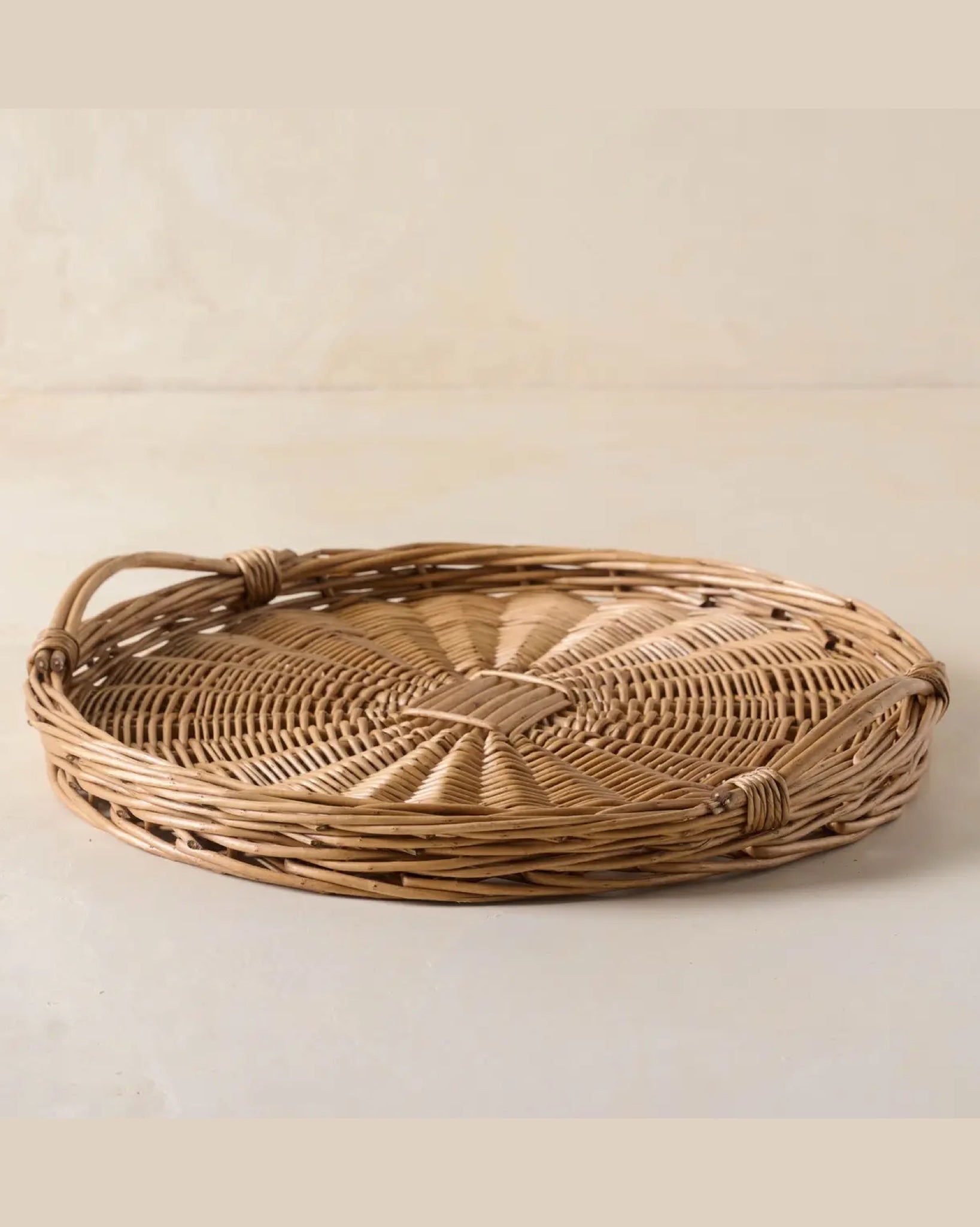 Wicker Tray with Handles