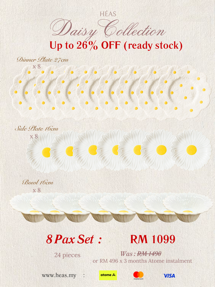 Daisy Collection – 8 Pax Full Set (24 pcs)