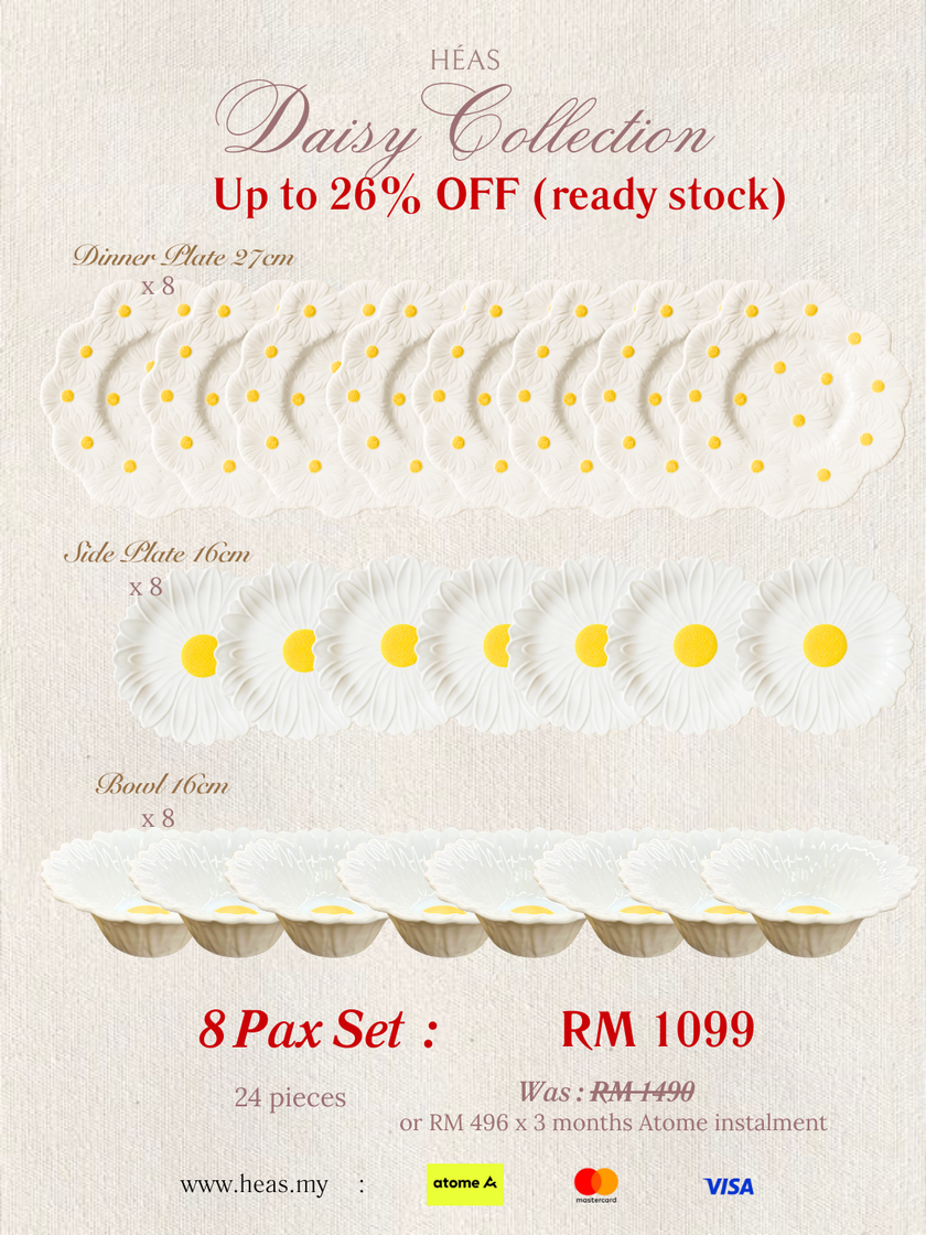 Daisy Collection – 8 Pax Full Set (24 pcs)