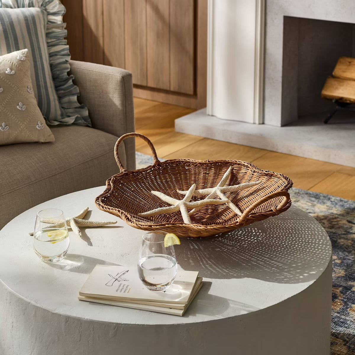 Scallop Woven Shallow Bowl