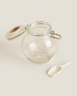Glass and Ceramic Jar with scoop (Medium)