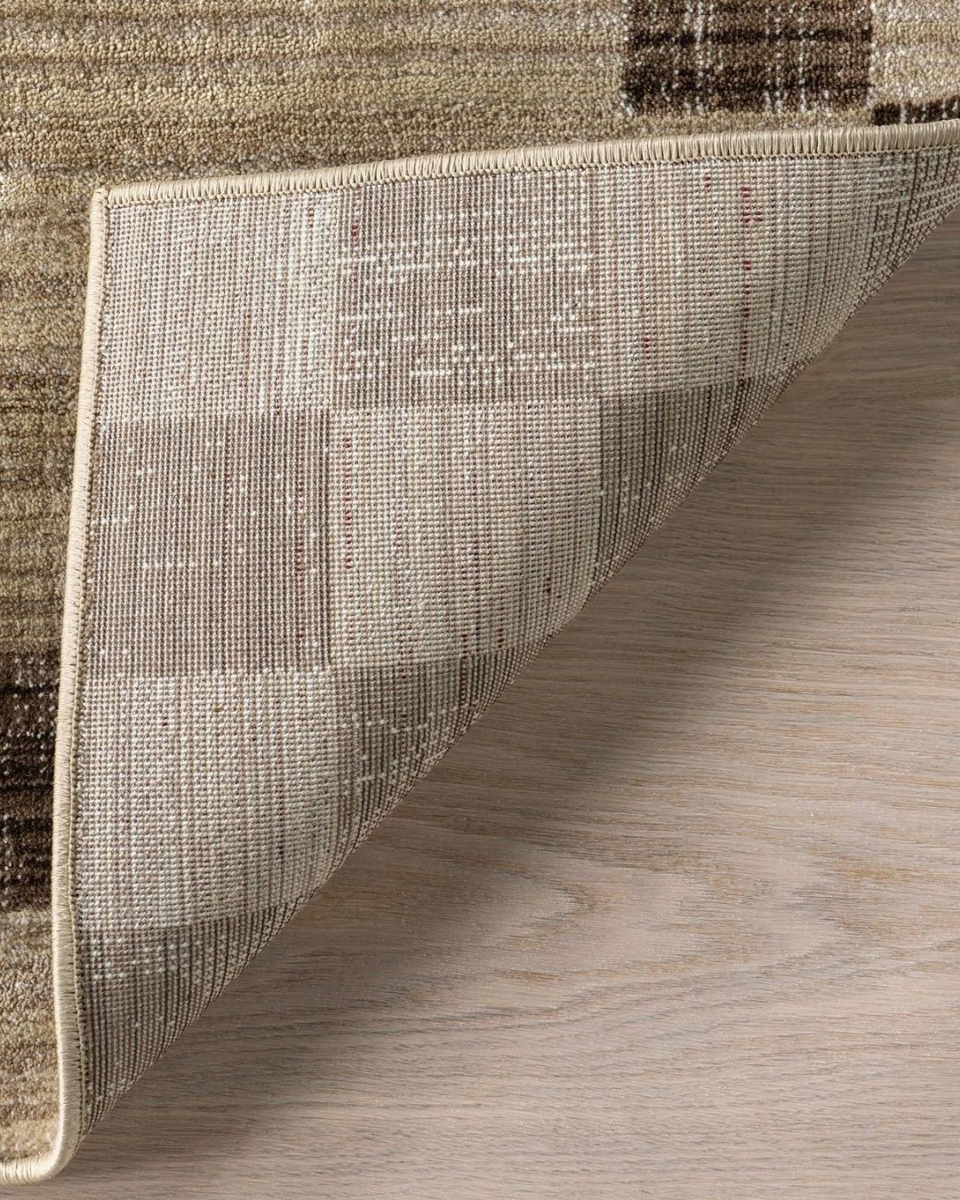 Pompeii Checked Border Rug | Brown (4' x 6'5