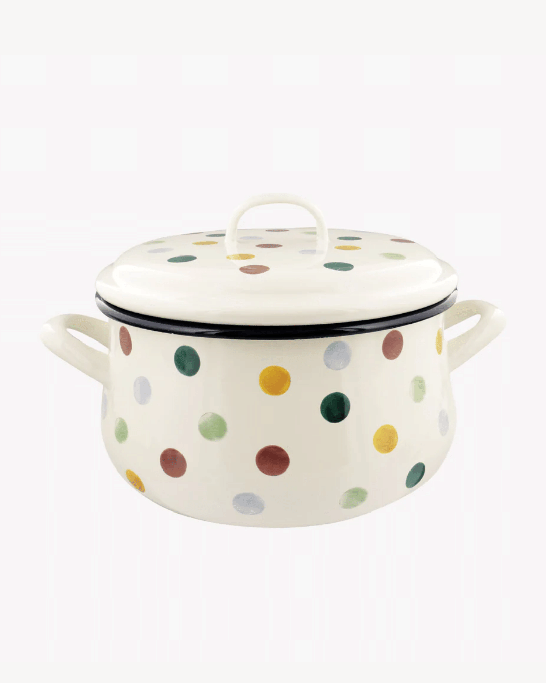 Polka Dot Medium Enamel Cooking Casserole Pot