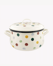 Polka Dot Medium Enamel Cooking Casserole Pot