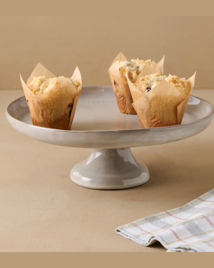 Grey Magnolia Est. Cake Stand