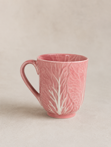 Pink Cabbage Mug (Pink Handle) 450ml