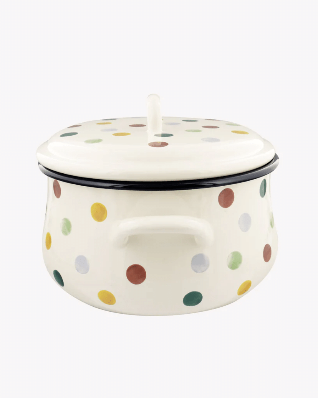 Polka Dot Medium Enamel Cooking Casserole Pot