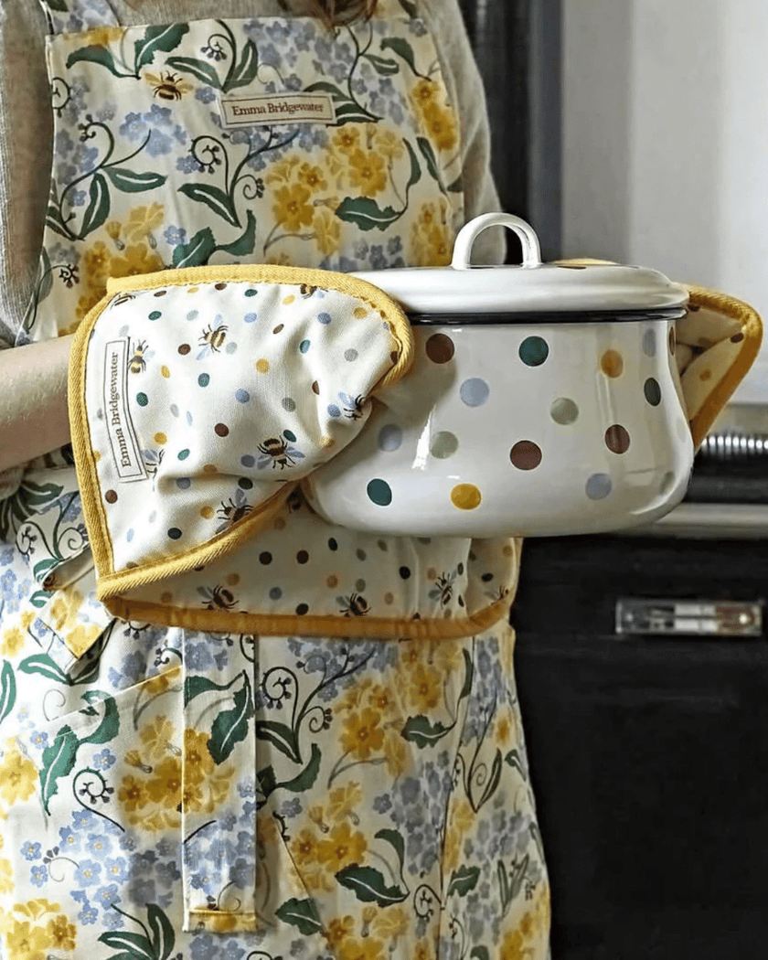 Polka Dot Medium Enamel Cooking Casserole Pot