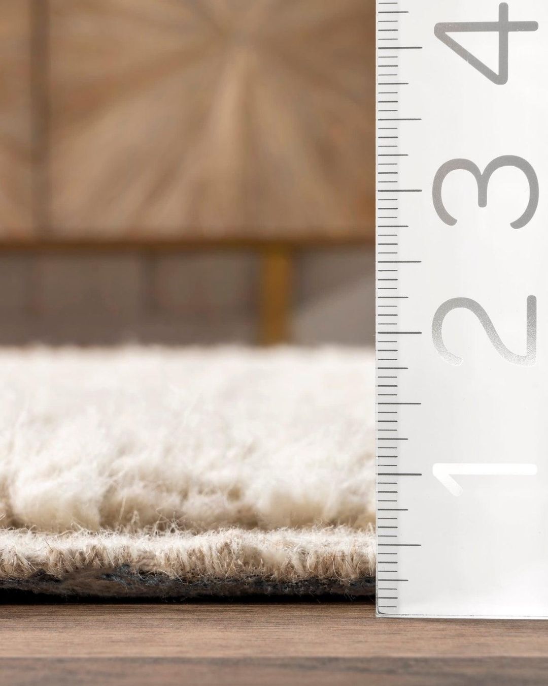 Crissy Crosshatch Shag Rug (Beige) (4' x 6' | 122cm x 183cm)