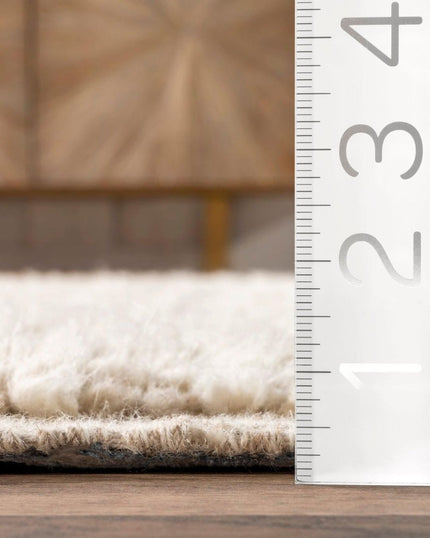 Crissy Crosshatch Shag Rug (Beige) (4' x 6' | 122cm x 183cm)