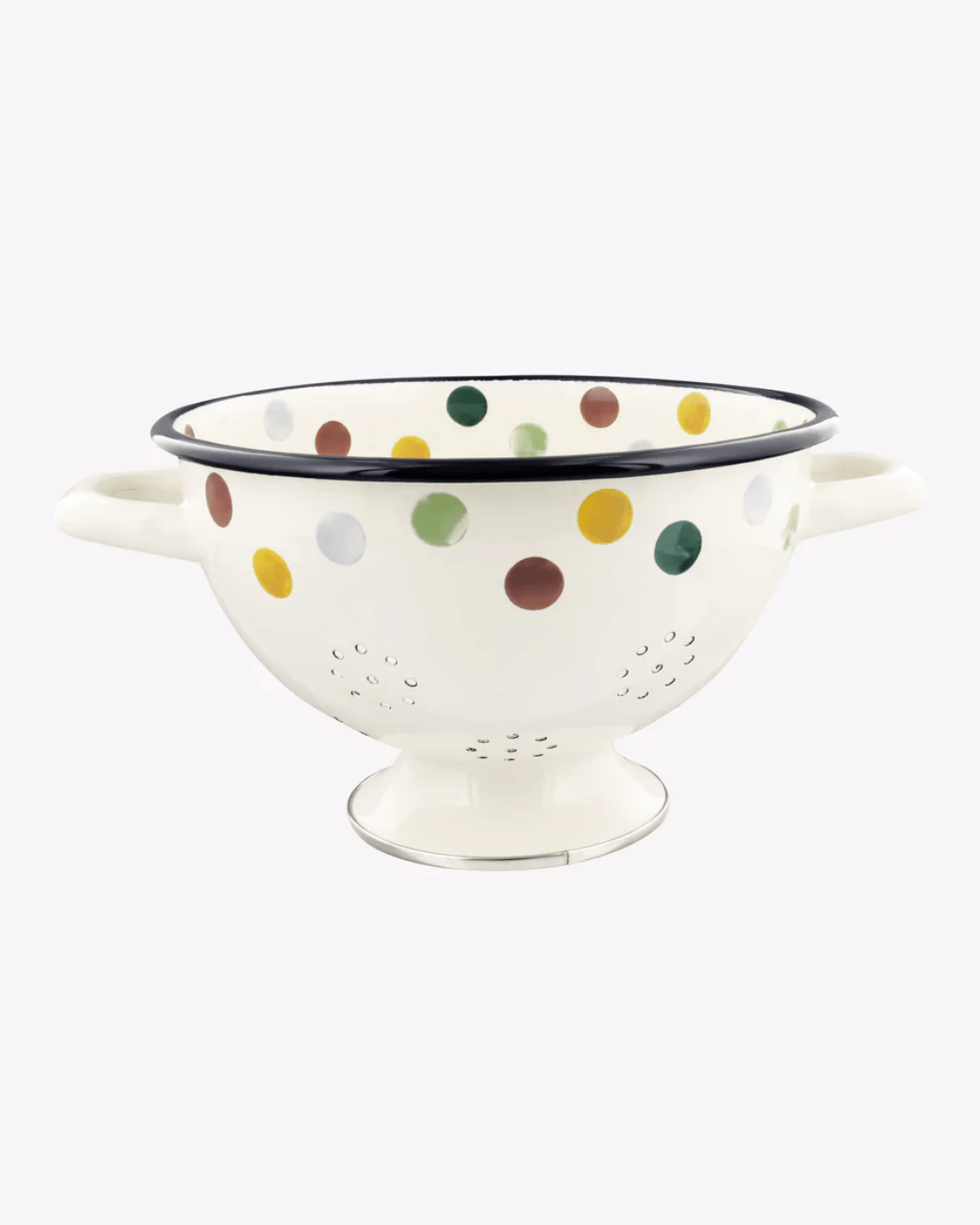 [imperfect] Polka Dot Enamel Colander
