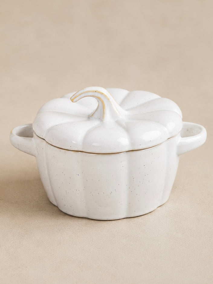 Large Pumpkin Oval Dish Tureen with Lid