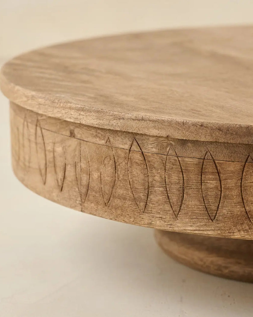 Mango Wood Petal Serving Stand