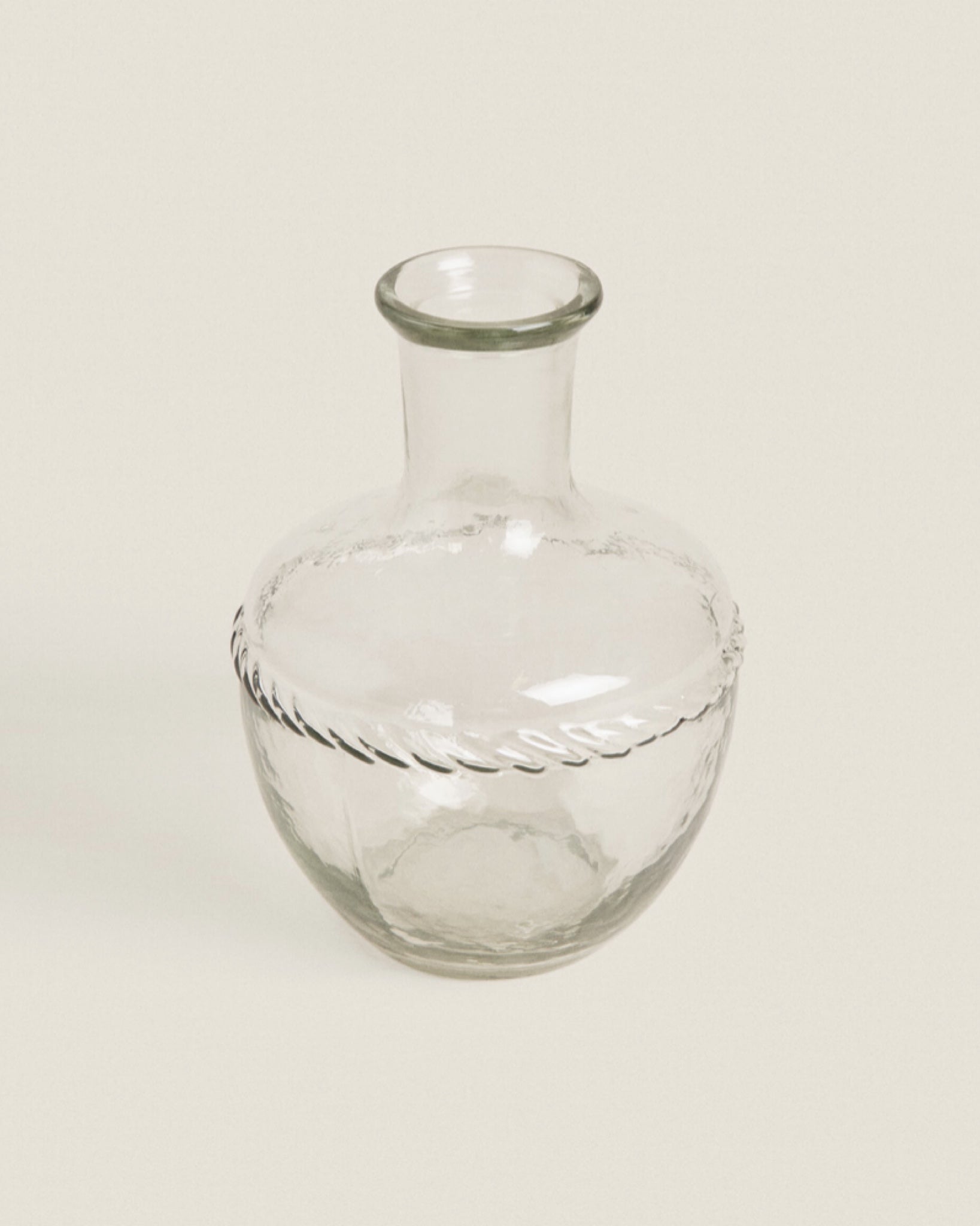 Glass Braided Bottle Vase