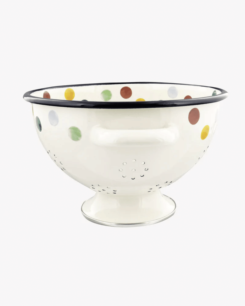 Polka Dot Enamel Colander