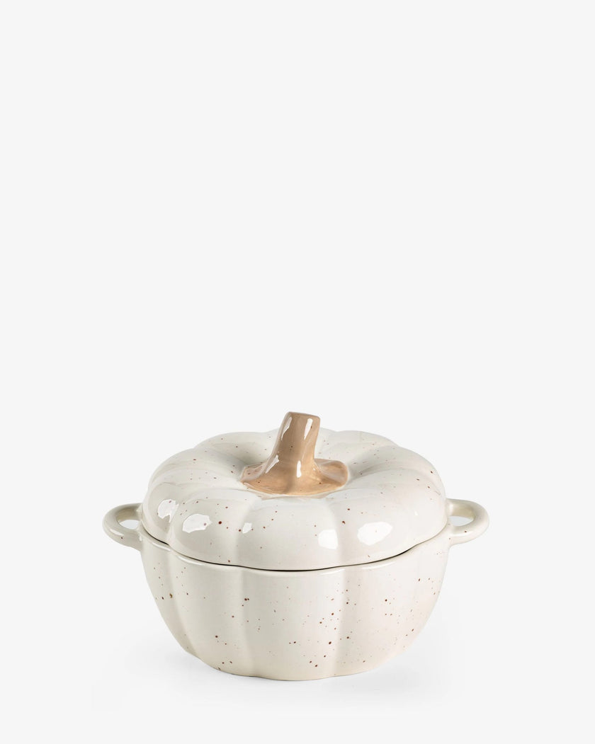 Medium Orange Pumpkin Casserole (Brown Stem)