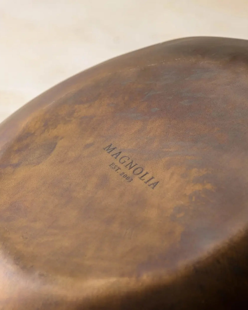 Flannery Antique Brass Fluted Bowl