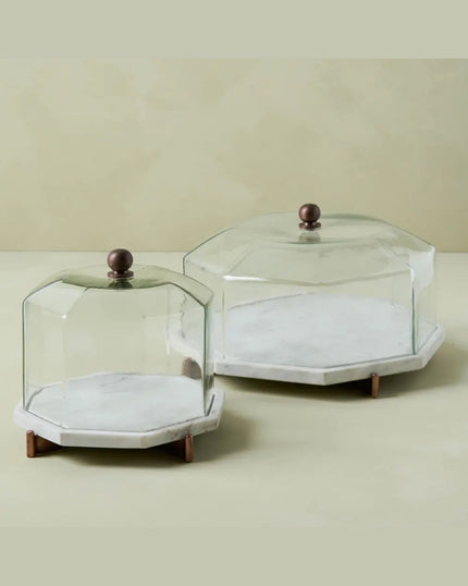 Marble and Copper Cake Stand