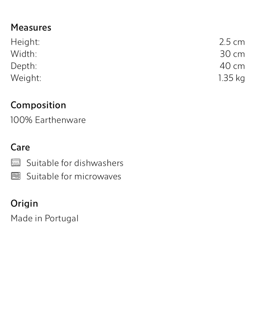 Gold Floral Earthenware Serving Platter