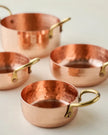 Hammered Copper & Gold Measuring Cups