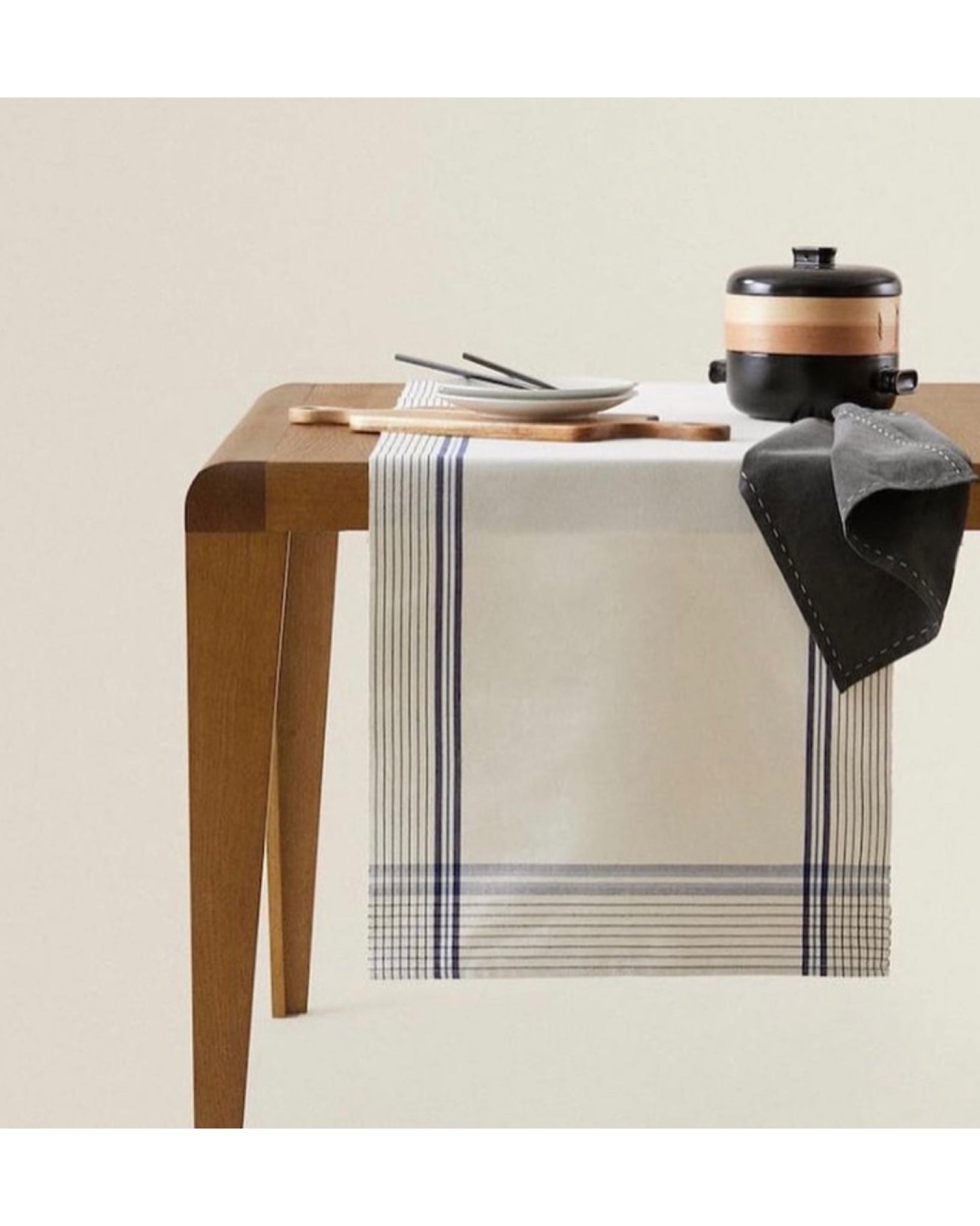 Striped Border Table Runner (50 cm x 160 cm)