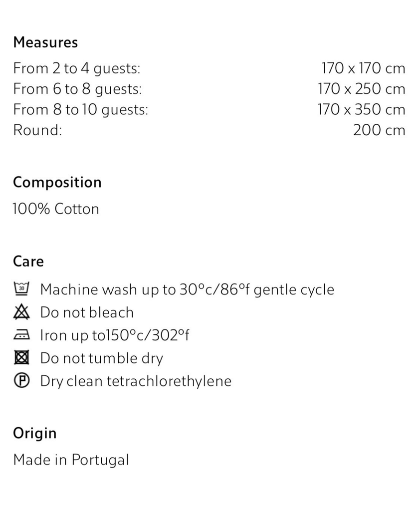 Cotton Jacquard Tablecloth in White (Round 165cm)