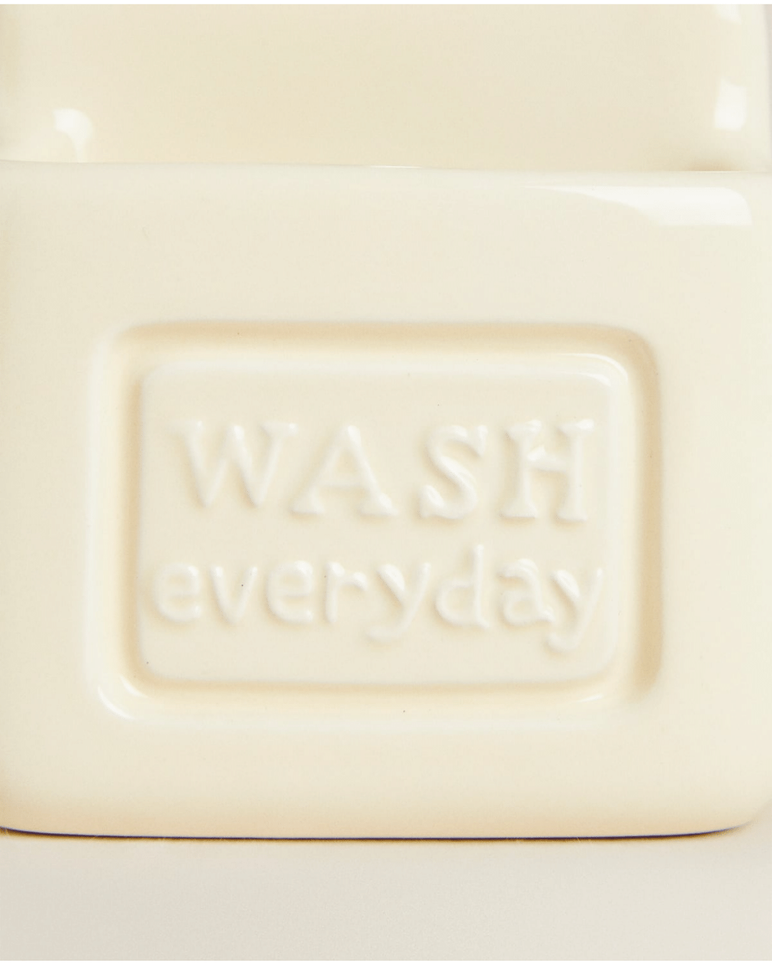 Washing Up Liquid Dispenser Small with Compartment in Cream