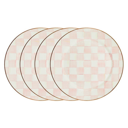 Rosy Check Salad Plates, Set of 4