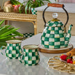 Emerald Check Enamel Mug 400ml
