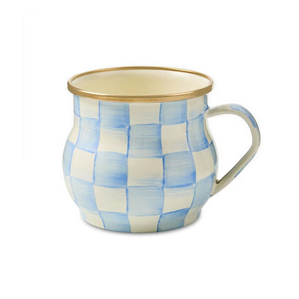 Sky Check Enamel Mug 400ml