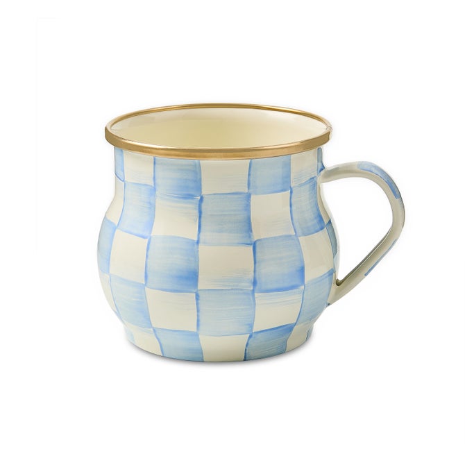 Sky Check Enamel Mug 400ml