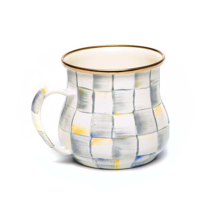 Sterling Check Enamel Mug 400ml