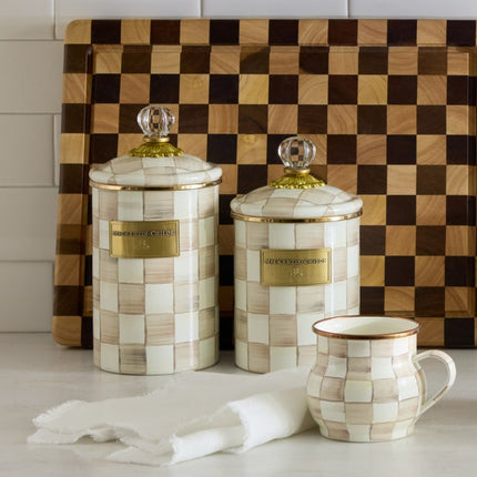 Mocha Enamel Canister (Medium)
