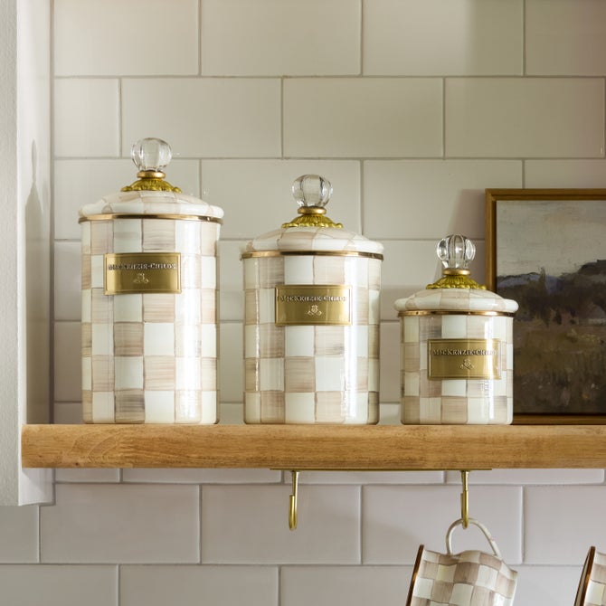 Mocha Enamel Canister (Medium)