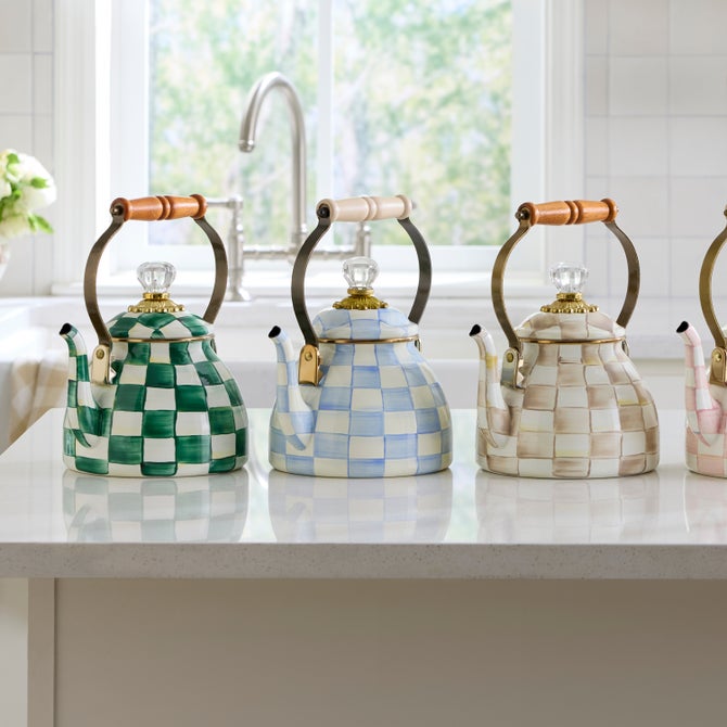 Sky Check Tea Kettle