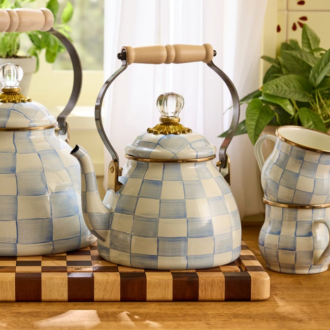 Sky Check Tea Kettle