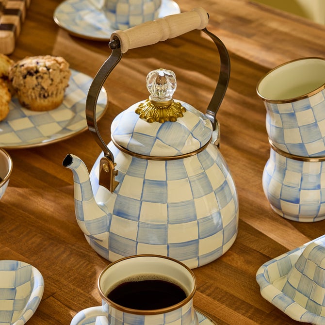 Sky Check Tea Kettle