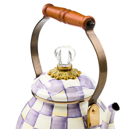 Violet Check Tea Kettle