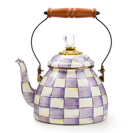 Violet Check Tea Kettle