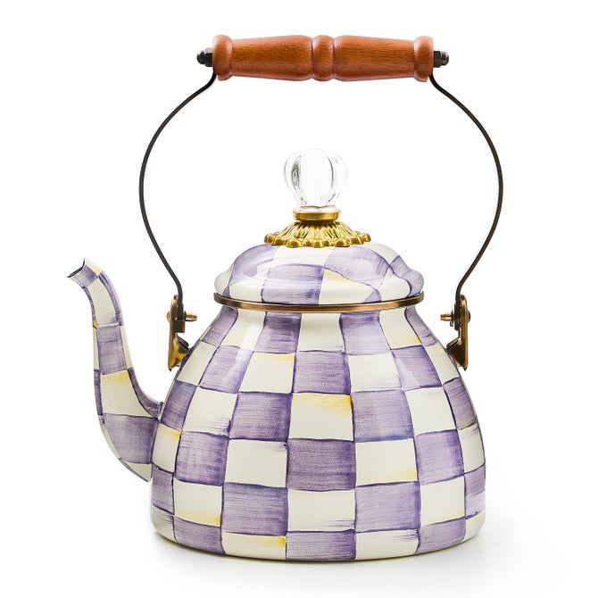 Violet Check Tea Kettle