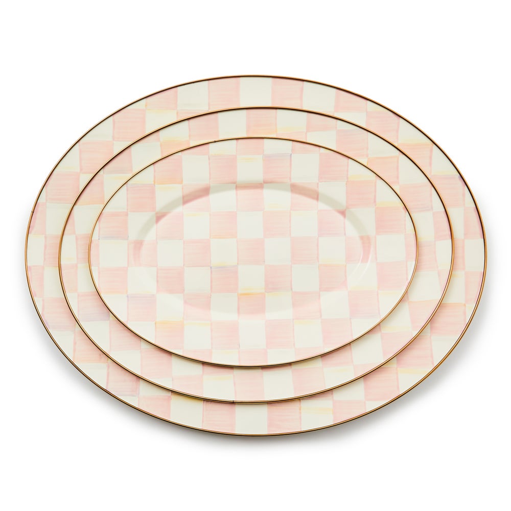 Rosy Check Small Oval Platter
