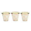 Rosy Check Herb Pots / Cutlery Storage Holders, Set of 3