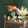 Emerald Check Pedestal Vase 26cm