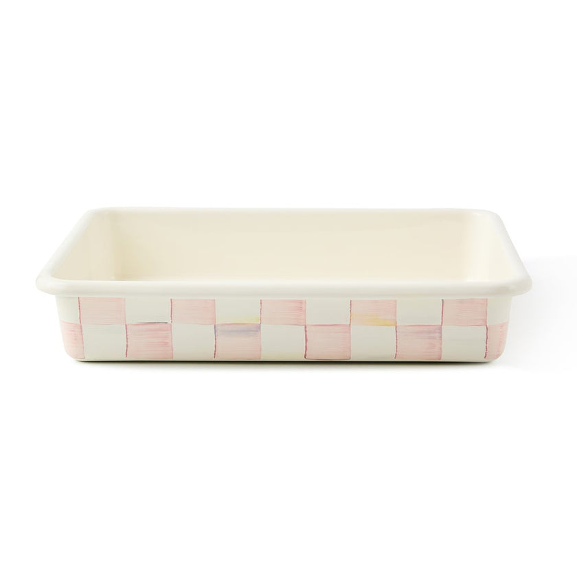 Rosy Check Rectangle Baking Pan 33cm