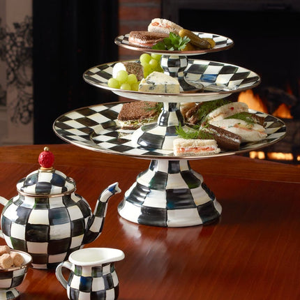 Courtly Check Pedestal Platter