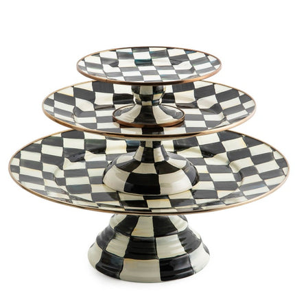 Courtly Check Pedestal Platter